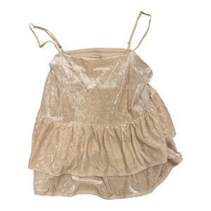 AMERICAN EAGLE Elegant Cream Ruffle Women's Top